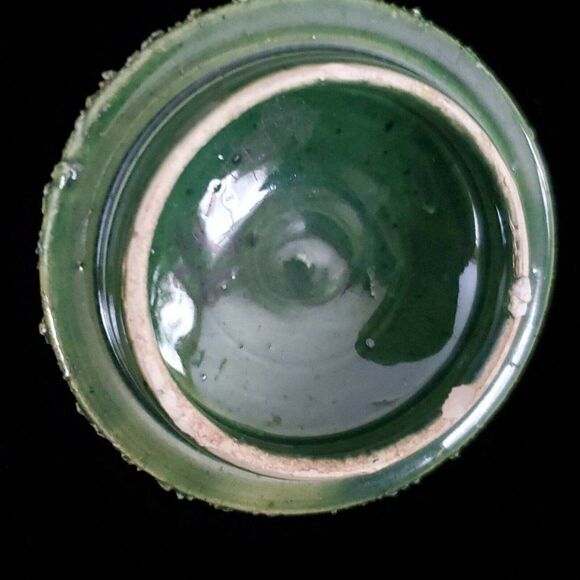 Vintage Majolica Palissy Pottery Covered Dish Jar Applied Cherries Leaf with Lid - Picture 3 of 9